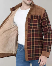Padded men's flannel jacket with fleece – FlannelStyle