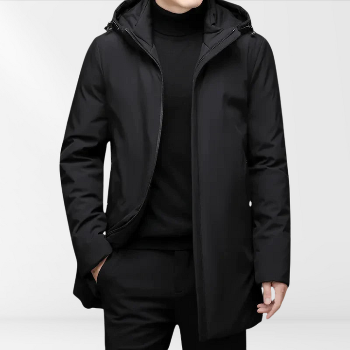 Classic men's hoodie jacket with duck down filling – Matteo
