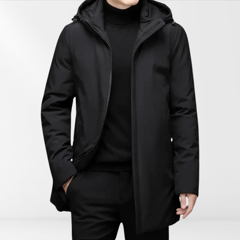 Classic men's hoodie jacket with duck down filling – Matteo