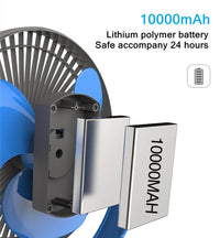 Portable USB Rechargeable Fan with 10000mAh Battery & Clip – Zephyr