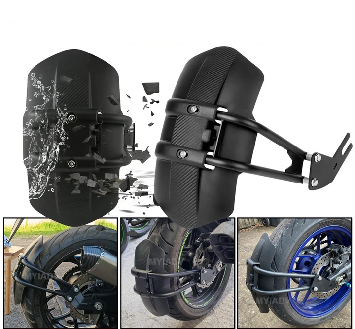 Universal Motorcycle Rear Fender Mudguard with Steel Bracket – TrailGuard