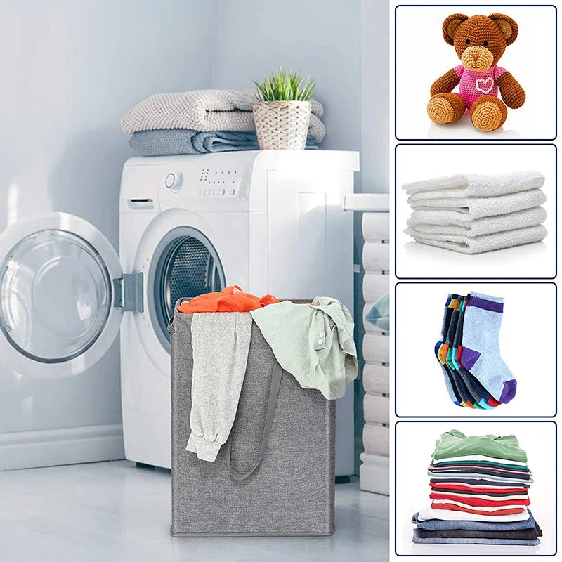 45L Slim Laundry Basket with Lid – Neris