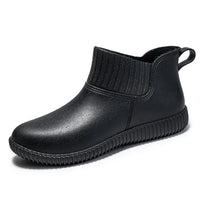 Ladies' waterproof rain ankle boots with knitted shaft & non-slip sole – Liora