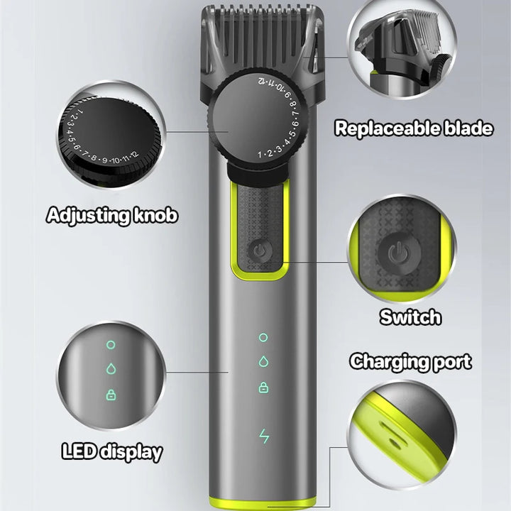 Beard Trimmer & Cordless Hair Clipper Kit – HydroTrim