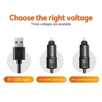 360° Adjustable 3-Head Car Fan USB/12V/24V – AirFlow