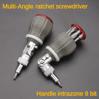 8-in-1 Multifunction Ratchet Screwdriver with Adjustable Angle – FlexiGrip