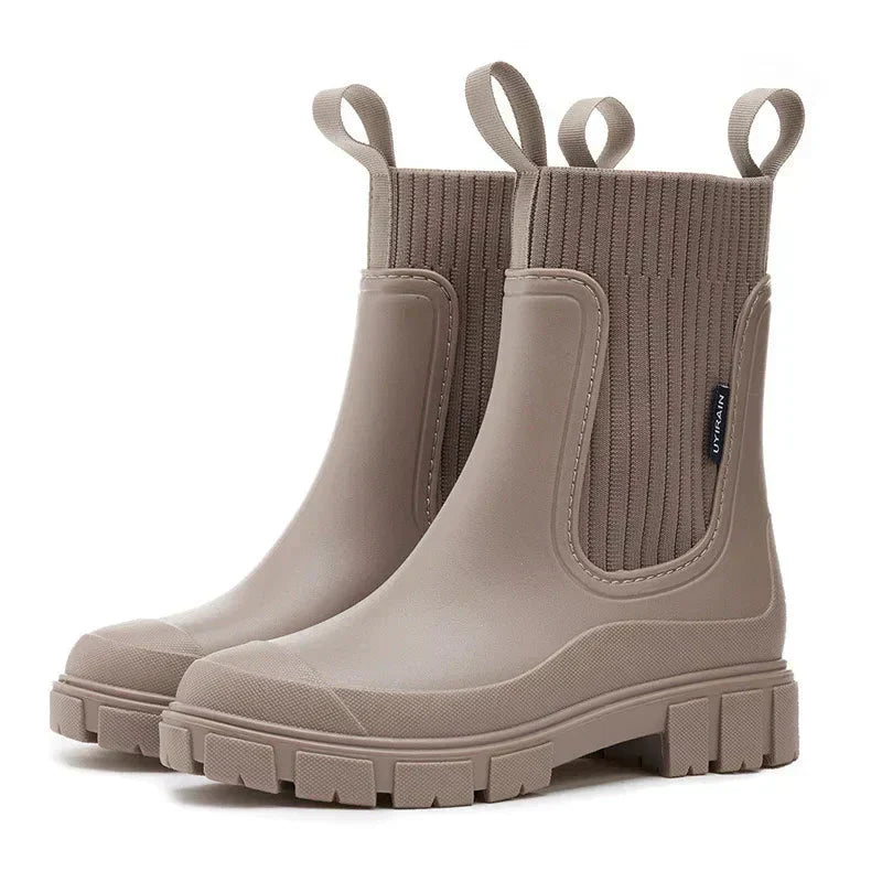 Ladies' insulated waterproof rain boots with anti-slip sole – Nalena