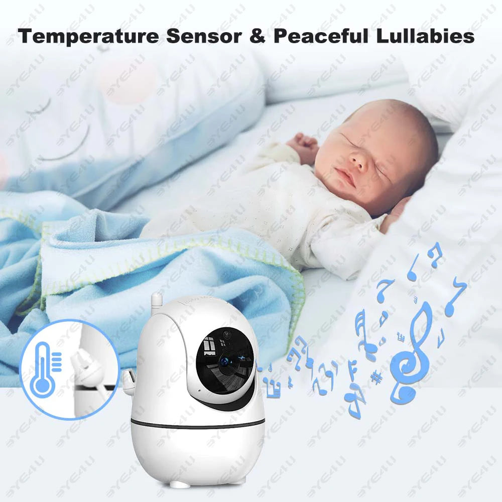 5-Inch HD Video Baby Monitor with Camera, PTZ Zoom and Night Vision