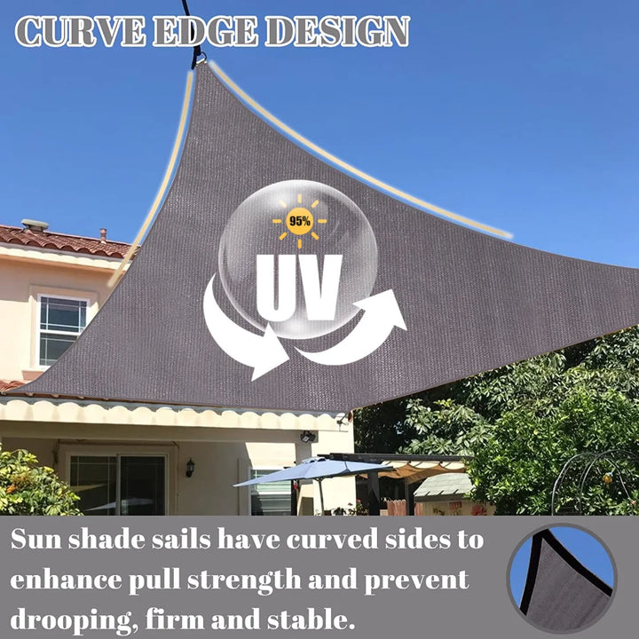 Waterproof Rectangular Sun Shade Sail with UV Protection & Mounting Kits – ShadeGuard