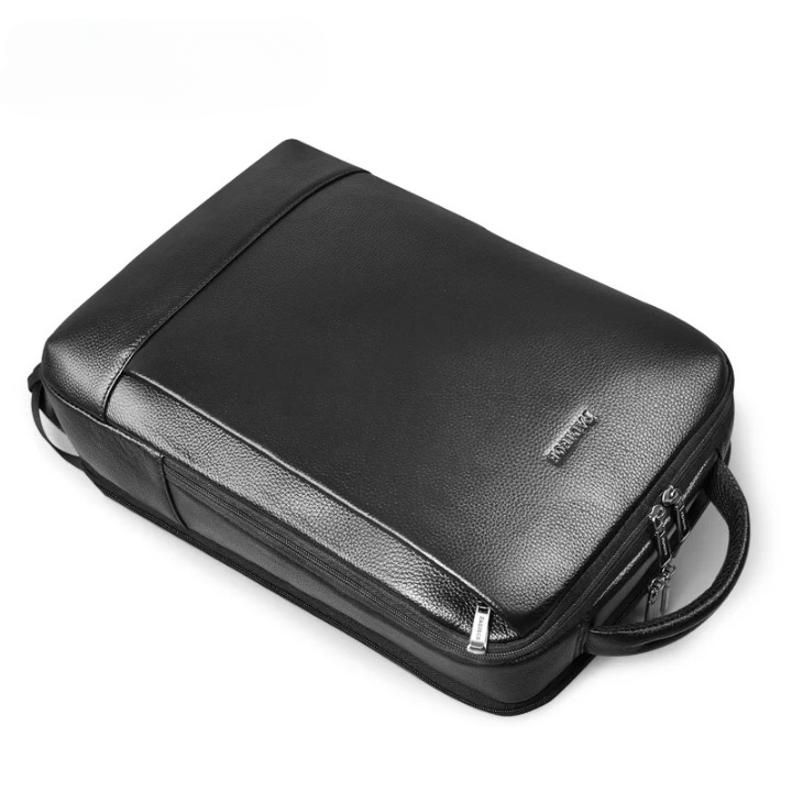 Full-Grain Leather Backpack with 17 Inch Laptop Compartment