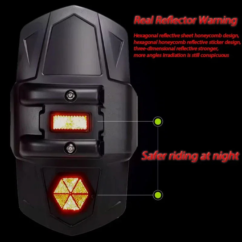 Universal Motorcycle Rear Mudguard Fender with Reflector – RoadGuard