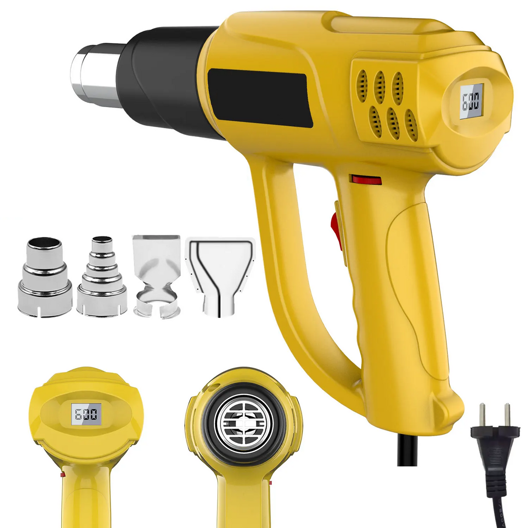 2000W Industrial Electric Heat Gun with Digital LCD Display Adjustable Temp – ProTherm
