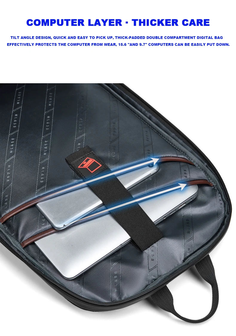 Expandable Waterproof Laptop & Anti-Theft Travel Backpack with USB Port