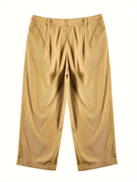 Ladies' corduroy trousers with a high waist and straight cut – Elvira