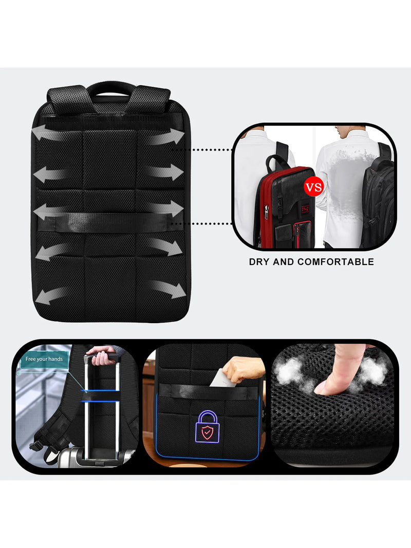 Slim Expandable Waterproof Laptop & Anti-Theft Travel Backpack