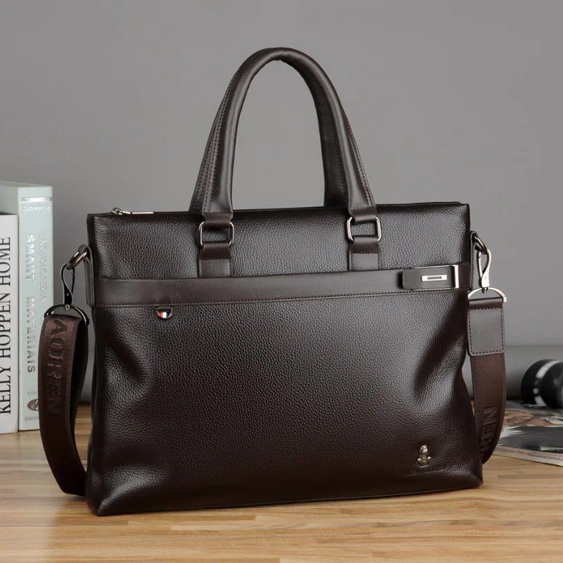 Soft PU Leather Business Laptop Shoulder Bag