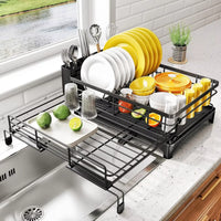 Dish Drying Rack with Drainboard & Large Cutlery Holder – Nova