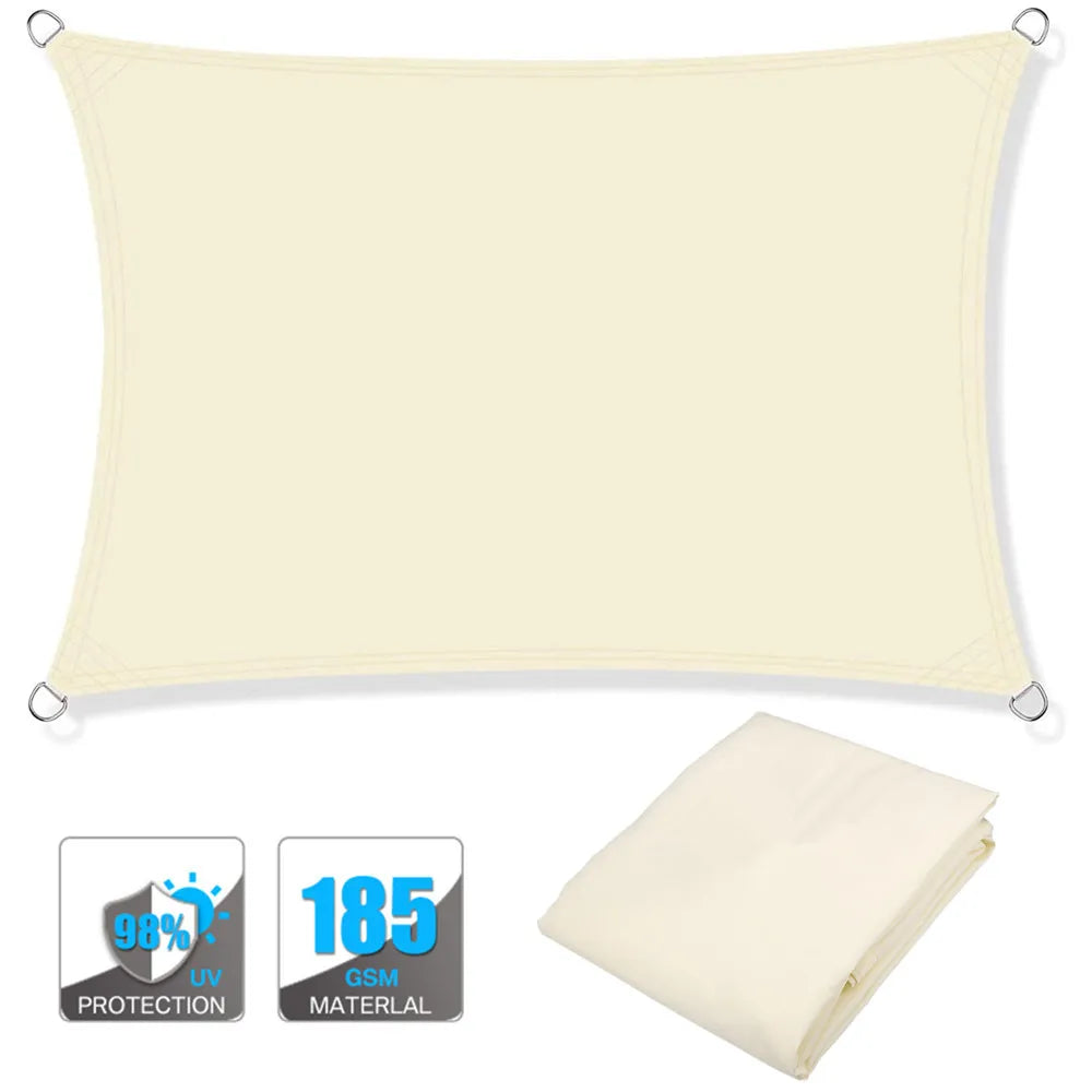 Waterproof Rectangular Sun Shade Sail with UV Protection & Mounting Kits – ShadeGuard