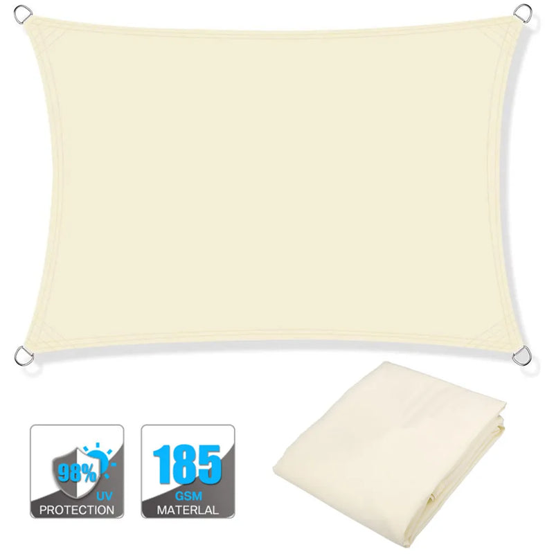 Waterproof Rectangular Sun Shade Sail with UV Protection & Mounting Kits – ShadeGuard