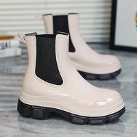 Women's Chelsea Rain Boots with Chunky Platform Sole – Elara