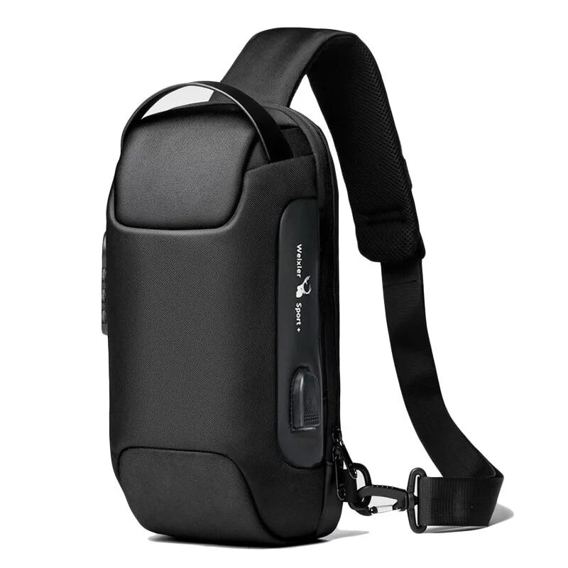 Waterproof Anti-Theft Crossbody & USB Shoulder Bag for Men