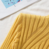 Ladies' knitted jumper with a roll neck and long sleeves – Elodie
