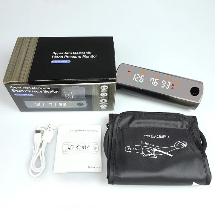 Rechargeable LCD Arm Blood Pressure Monitor with Voice Function – VitalScan