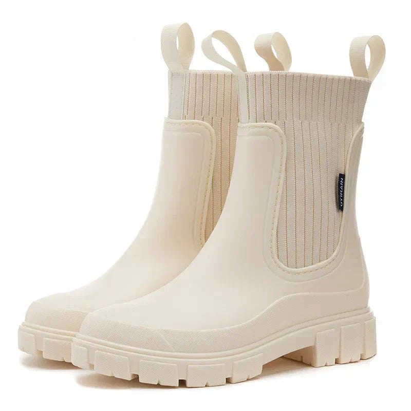 Ladies' insulated waterproof rain boots with anti-slip sole – Nalena