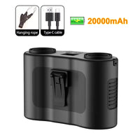 Portable Waist Clip Fan with Dual Air Outlets & 20,000mAh Battery – BreezeMate