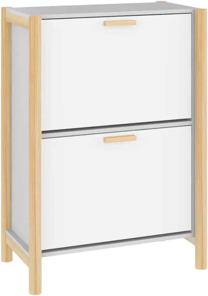 Slim Entryway Shoe Cabinet with Doors 57.5 × 33 × 80 cm – TidyStep