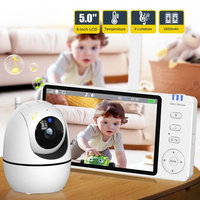 5-Inch HD Video Baby Monitor with Camera, PTZ Zoom and Night Vision
