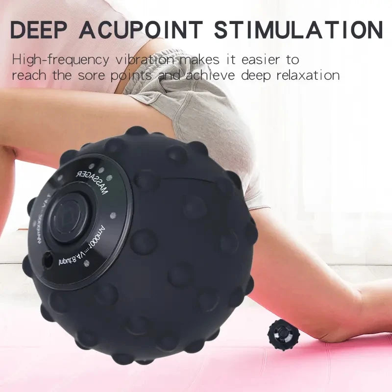 4-Speed Vibrating Massage Ball with Heat Therapy & Textured Surface – FlexiRoll