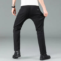 Men's Straight Fit Jeans in Black with Stretch – Milan