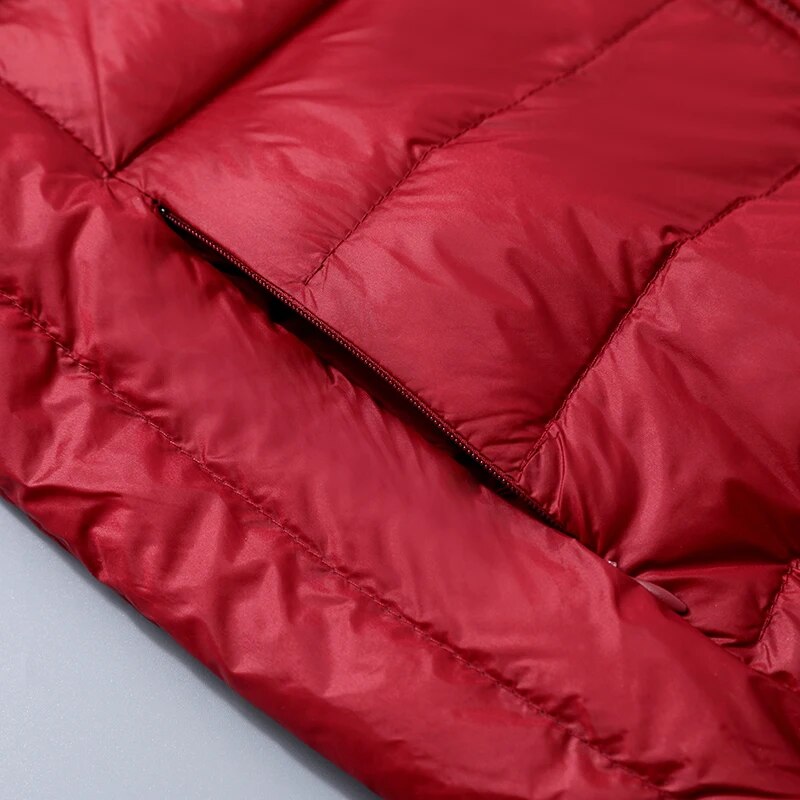 Reversible down jacket with hood – Soraya