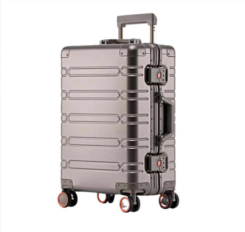 Large Capacity Aluminium Luggage Set with Carry-On & Check-In Options