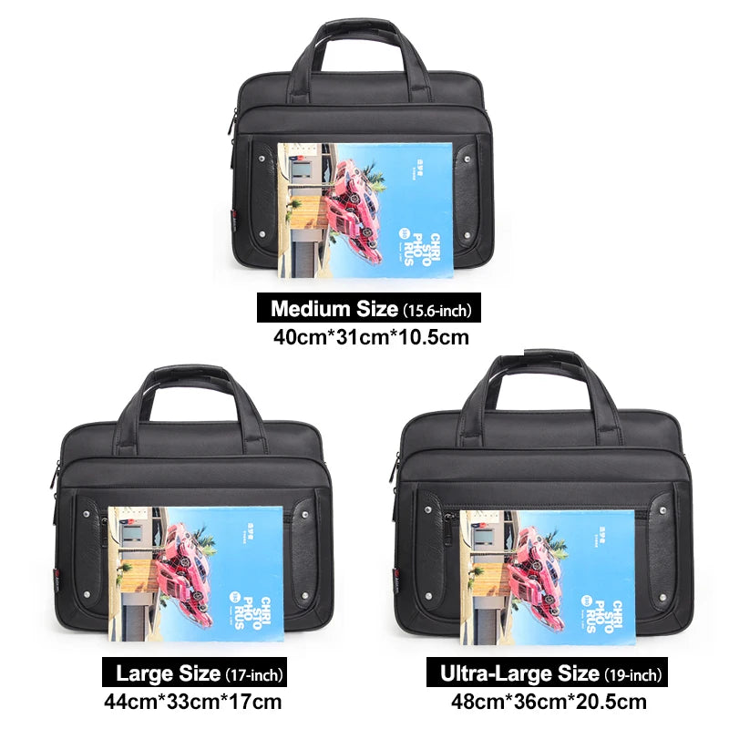 Canvas Business Laptop Bag with Shoulder Strap – Multiple Sizes