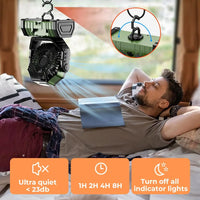 Camping Fan with 20,000mAh Battery, LED Light & Remote Control – AirMate