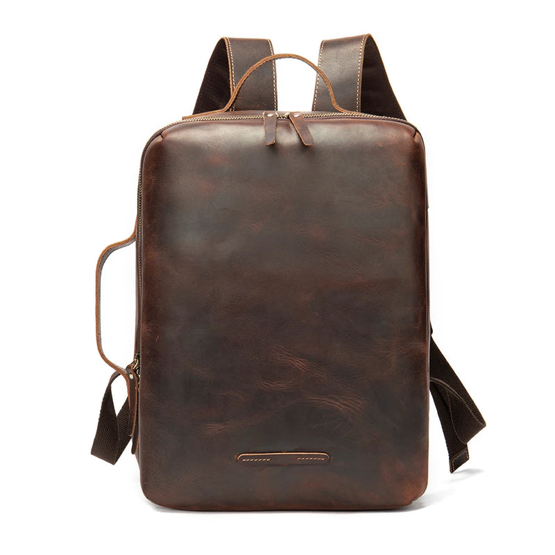 Leather Anti-Theft Laptop & Business Backpack for Men