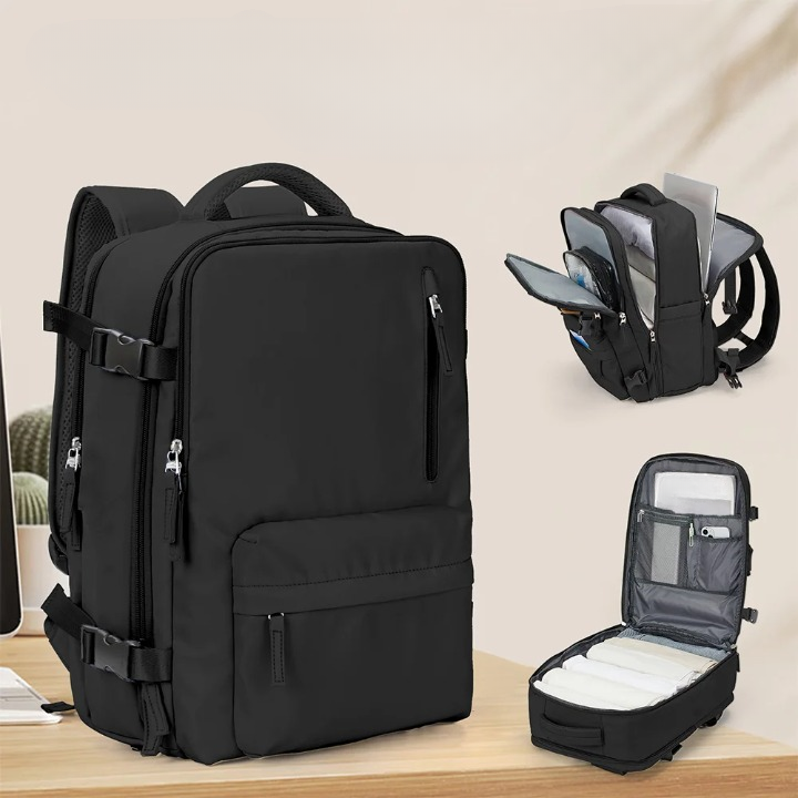 Cabin-Size Travel Backpack with Shoe and Wet Bag Compartments