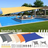 Waterproof Rectangular Sun Shade Sail with UV Protection & Mounting Kits – ShadeGuard