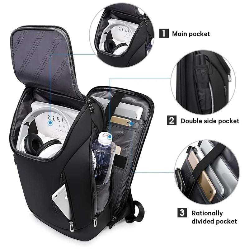 Multifunctional Waterproof Laptop & Work Backpack with Large Capacity