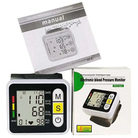 Digital Wrist Blood Pressure Monitor with LCD Display – PulseTrack