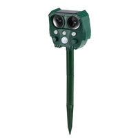 Solar Ultrasonic Animal Repeller with PIR Sensor and Flashing Light – GuardPet