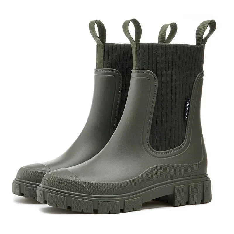 Ladies' insulated waterproof rain boots with anti-slip sole – Nalena