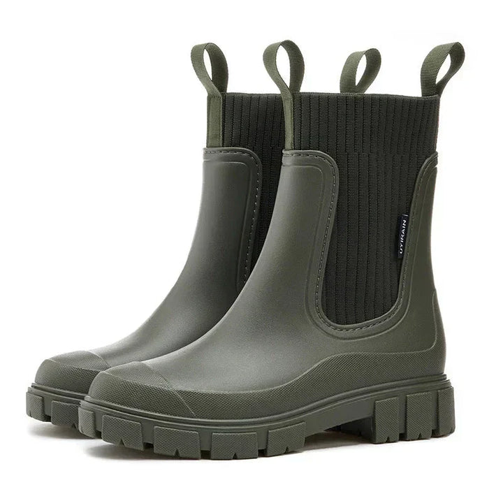 Ladies' insulated waterproof rain boots with anti-slip sole – Nalena