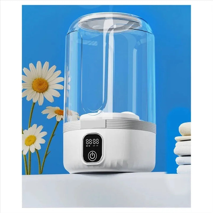Portable Mini Washing Machine with LED Display for Travel and Small Garments