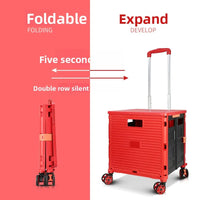 Folding Shopping Trolley with Silent Wheels – EasyCart