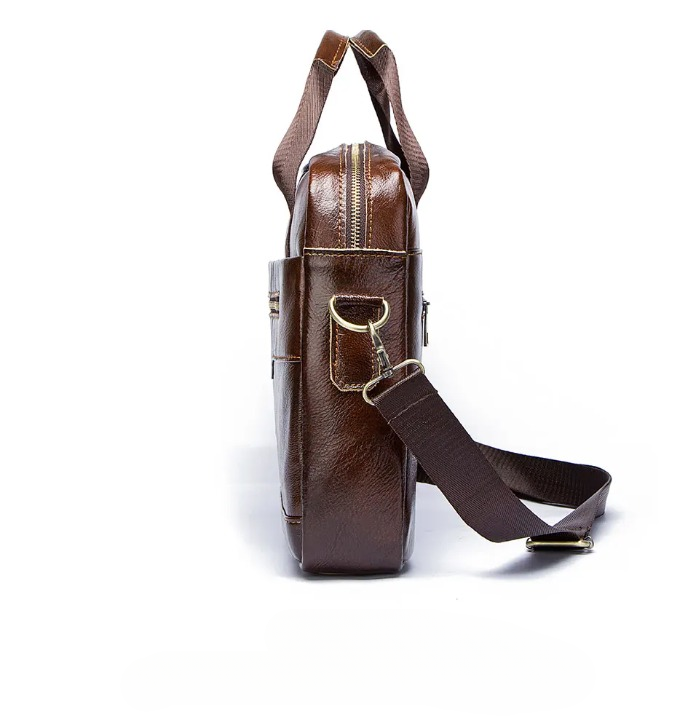 Genuine Leather Business Laptop Shoulder Bag