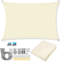 Waterproof Rectangular Sun Shade Sail with UV Protection & Mounting Kits – ShadeGuard