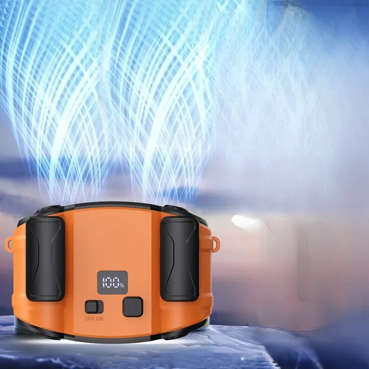 Outdoor Double Air Outlet Waist & Neck Fan with Dual Vents – WindMate